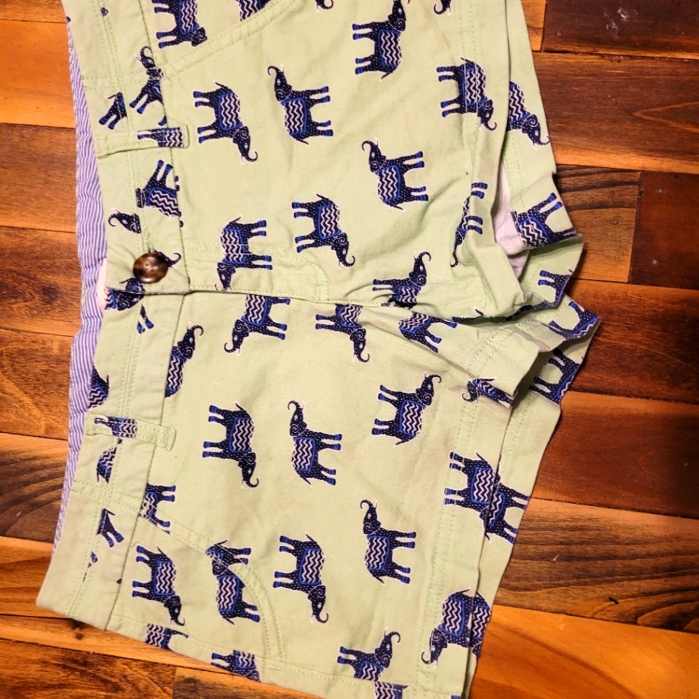 Green and blue elephant shorts 🐘